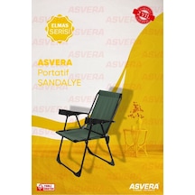 Asvera Elmas Serisi - Bardaklıklı Katlanır Kamp Sandalyesi Bahçe, Piknik, Balkon Ve Plaj Kullanımı Çok Renkli