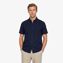 Nautica Erkek Lacivert Regular Fit Kısa Kollu Gömlekdüzw65416t