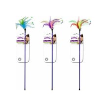 Pawise 28262 60 CM Feather Wand Doğal Tüylü Kedi Oltası Çok Renkli