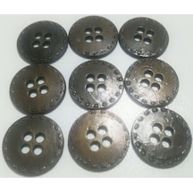 Kahverengi Renkli 1 Cm. 9 Adet Metal Düğme