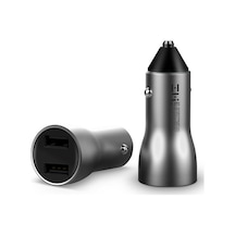 Xiaomi Eco-system'den Akıllı Yaşam Zmı Araç Şarj Cihazı Çift Usb 18w Hızlı Şarj 3.0 Cep Telefonu İçin Dijital Gerilim Göstergesi