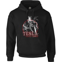 Tesla - God Of Thunder Siyah Erkek Fermuarsız Kapşonlu