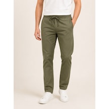 76078-73262 Erkek Beli Kordonlu Gabardin Pantolon 76078-73262 Haki