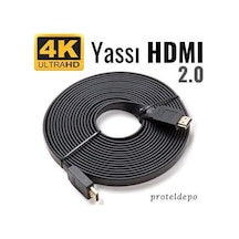 Irenis HDMI Kablo - Yassı 4K HDMI Kablosu (4K 60Hz. HDMI 2.0).  3 M