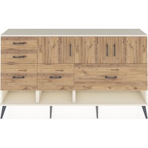 Arges Konsol 3 Raflı 5 Çekmeceli 3 Kapaklı 176x30x99 Aytaşı-çam Atlas Çam - Aytası