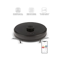 Homend Alex Laser 1282H Moplu ve Haritalamalı Akıllı Robot Süpürge 2023 Model Siyah