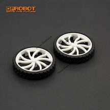 Dfrobot 2 Adet Çifti N20 Abs Kauçuk Tekerlek 43X9 MM