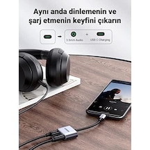 Usb C - 3.5mm Kulaklık Jakı Ses Adaptörü Ve Şarj Cihazı Dac Tip C - Aux Kulaklık Ayırıcı İpad Pro 2021/2020, İpad Air 4, İpad Mini 6, Galaxy S21 Ultra S20 Fe Note20 Tab S7+ İle Uyumlu