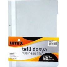Umix Telli Dosya A4 Plus Beyaz 50'li Paket