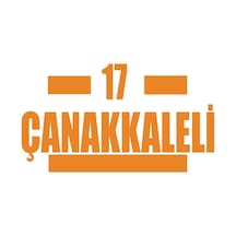 17 Çanakkaleli Araba Sticker 17x17 Cm Turuncu