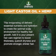 Clubman Pinaud Light Castor Oil + Hemp Saç Bakım Yağı 118ml
