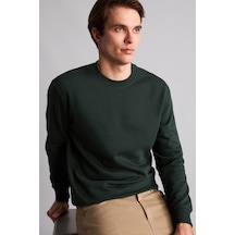 Defacto Regular Fıt Bisiklet Yaka Basic Sweatshırt H5180ax26augn852 Yeşil-gn852