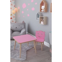 Buğlem Yaz Sil Yüzey Çocuk Masa Sandalye Takımı 1 Aktivite Oyun Masası 1 Sandalye - Pembe