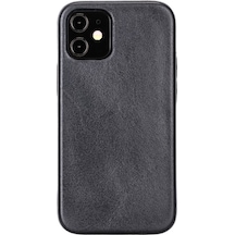 Apple İphone 12 Mini Uyumlu Deri Arka Kapak Rock Rst1 Siyah Diğer