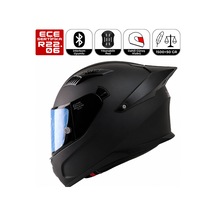 Fx211x Mat Siyah Motosiklet Kaskı Spoiler Mod Güneş Vizörlü Full Face Kask