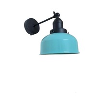 Dylight Retro Metal Dekoratif Rustik Su Yeşili Mafsallı Duvar Apl Yeşil