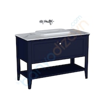 65783 VitrA Valarte Neo Tek Çekmeceli Tezgah Üstü Lavabo Dolabı, 120 Cm, Çelik Mavisi Mermer Tezgah Ve Lavabo Dahil Diğer