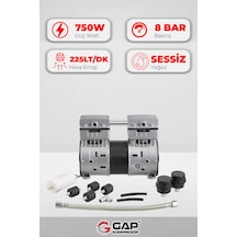 Kompresör Kafası Sessiz Ve Yağsız 750 Watt