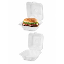 Karton Hamburger Kabı - Ekolojik 25 Adet