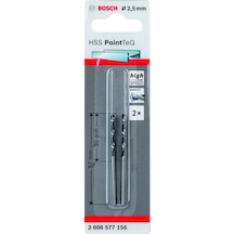 Bosch HSS-PointTeQ 2.5 mm 2'li Paket Metal Delme Ucu 2608577156