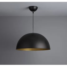 Mylights Metal Sarkit Rustik Retro  28 Cm Siyah  Içi Sari Avize