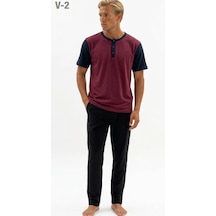Alfa Aksesuar 03 Kly Battal Erkek Pijama Takımı 2205 Bordo