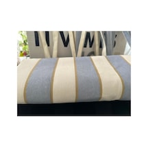 Nivemeshome Branda Balkon Perdesi Kornişli Ve Bağcıklı Fon Perde Yeni Kumaş Versiyon Gri-krem 200 X 150 Çok Renkli