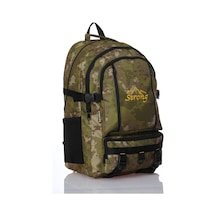 Strong Bag Strong 17-18.4 İnch Laptop Bölmeli Büyük Boy Sırt Çantası ,dağcı Çantası,seyahat Kamp Çantası Yeşil Kamuflaj