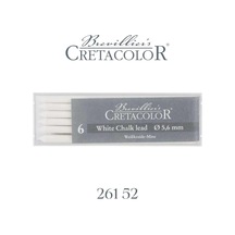 Cretacolor Portmin Kalem Ucu 5.6mm, 6'li Set, Beyaz Pastel Medium Tebeşir