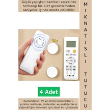Kendinden Yapışkanlı Ev Ofis Kumanda Telefon Model Küçük Eşya Çok Amaçlı Mıknatıslı Tutucu 4 Adet