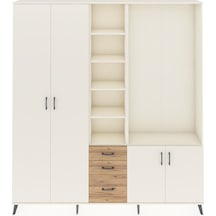 Arges Dolap 13 Raflı 3 Çekmeceli 4 Kapaklı 220x30x243 Aytaşı-aytaşı/çam Aytası/atlas Çam