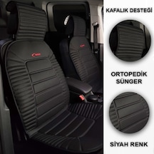 Volvo S80 İle Uyumlu Lüks Oto Koltuk Minderi Ortopedik 2 Li Set Siyah