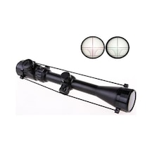 3-9x40 Zoomlu Çıft Işıklı Av Tüfeği Dürbünü Montaj Kelepçeli Lisinya Siyah