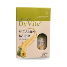 Dyvite Vitamin D3k2, Avokado Yağlı, Limon Aromalı Takviye Edici Gıda, 20 Ml