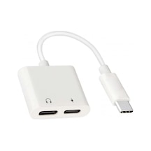 Xiaomi 12t Pro İle Uyumlu 2'li Type-c Girişli Kulaklık Ve Şarj Adaptörü