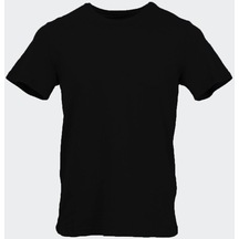 Trender Erkek T-shirt Siyah 2146 Flamlı Düz Sıfır Yaka 24yl71l58005 01