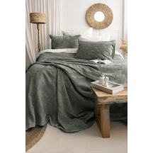 Şaheser Home Collection Yatak Örtüsü Çift Kişilik İt Yeşil Çok Renkli