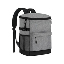 Soğutucu Sırt Çantası 18l Yalıtımlı Sızdırmaz Soğutucu Çanta Erkekler Kadınlar Taşınabilir Gri