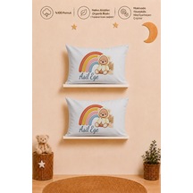 İsimli Erkek Bebek 2'li Yastık Kılıfı 35x45 Cm %100 Pamuk Organik Baskılı İsme Özel Bebek Hediyesi 2013y2