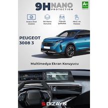S-dizayn Peugeot 3008 3 10 İnç 9h Nano Multimedya Ekran Koruyucu Parlak 2024 Üzeri A+ Kalite
