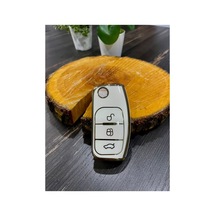 Ford Focus,fiesta,mondeo,cmax,courier Nano Yüksek Kalite Kumanda Kılıfı 3 Buton Beyaz Gold