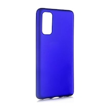 Ekılıf - Samsung Galaxy S20 Uyumlu Kılıf Mat Soft Premier Silikon Kapak - Saks Mavi