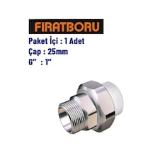 Fırat Dış Dişli Oynar Başlıklı Rakor 25mm, 1'', 1 Adet, 7b66025254