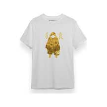 Monogatari Anime Suruga Monkey Poster Beyaz Kısa Kol Erkek Tshirt 001