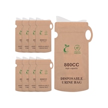 Geeksen 8 Adet Tek Kullandırımlık İdrar Torbası - Evrensel Kullanım - Araç, Kamp, Acil Durumlar - 27x13.2cm - Kağıt Malzeme Çok Renkli