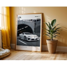 Lexus Lfa Ahşap Çerçeveli Poster Tablo V10 Supercar
