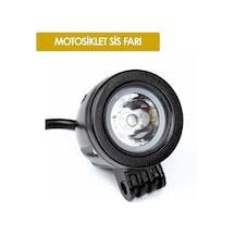 Motosiklet Sis Farı Beyaz Güçlü Led Far Odaklamalı Yuvarlak Led 1 Adet