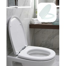 Hubrendy Tekno Universal Klozet Kapak Seti Kaydırmaz Alt Yüzey Kolay Temizlik Banyo Aksesuarı Diğer