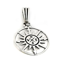 925 Ayar Gümüş Pusula Kolye Ucu (461392207)