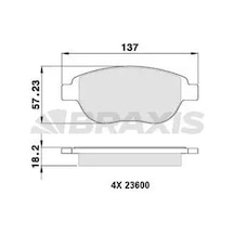 Peugeot 307 On Fren Balatasi 1.6 Hdi 2004-2008 Braxıs Aa0013